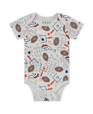 Baby Boys and Girls Newborn 3-Piece Denver Broncos Turn Me Around Bodysuits and Pant Set
