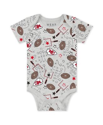 Baby Boys and Girls Newborn 3-Piece Kansas City Chiefs Turn Me Around Bodysuits and Pant Set