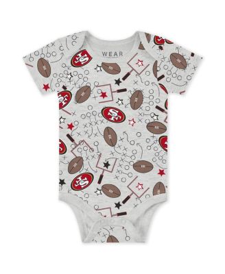 Baby Boys and Girls Newborn 3-Piece San Francisco 49ers Turn Me Around Bodysuits and Pant Set