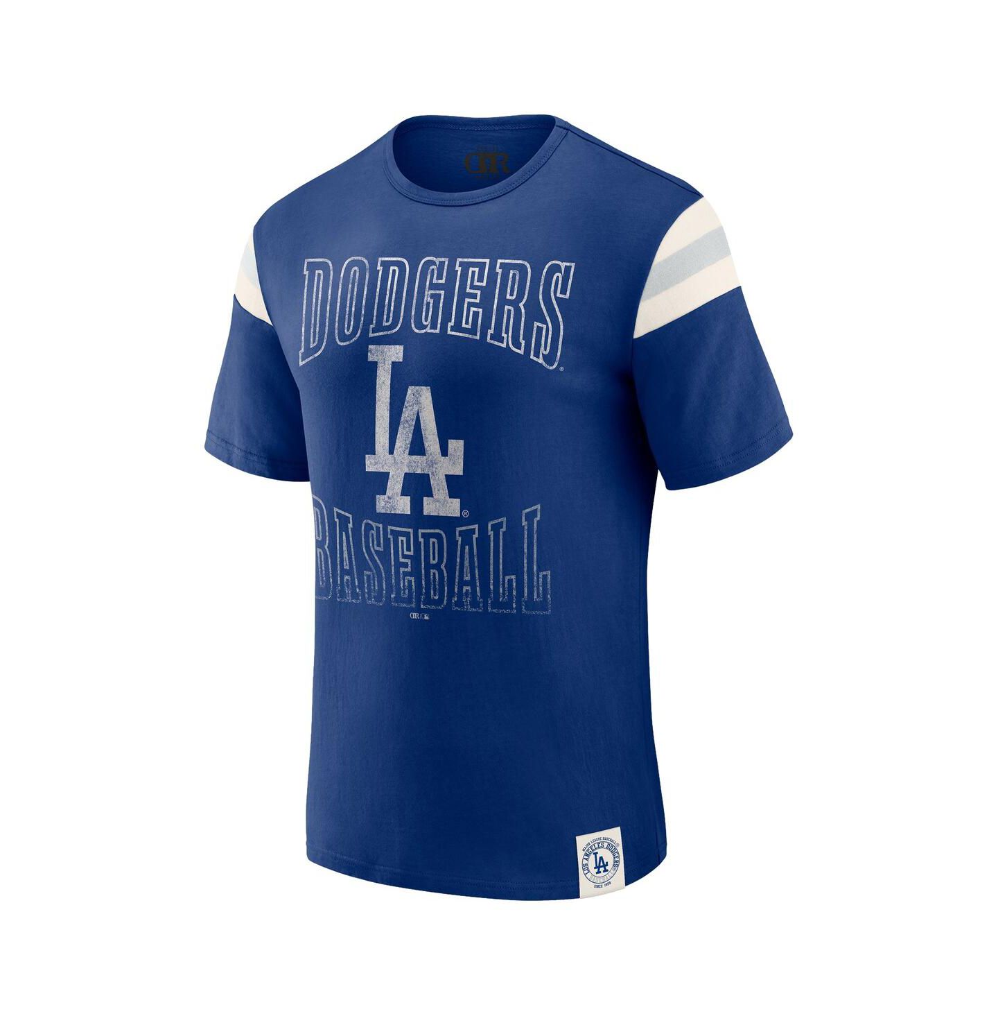 Мужская футболка Fanatics Darius Rucker Collection by Royal Los Angeles Dodgers Distressed Sleeve Stripe — фото 2