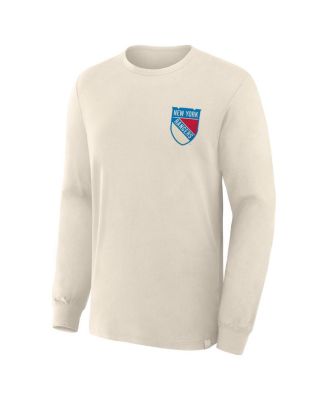 Men's Beige New York Rangers Centennial Long Sleeve T-Shirt