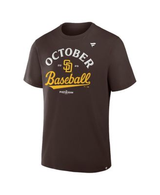 Men's Brown San Diego Padres 2025 MLB Postseason Locker Room T-Shirt