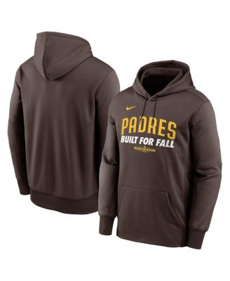 Nike - Men's Brown San Diego Padres 2025 MLB Postseason Authentic Collection Therma Fleece Hoodie