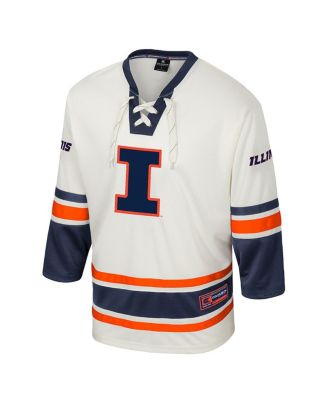Men's Cream Illinois Fighting Illini Puck Proud Fashion Hockey Jersey