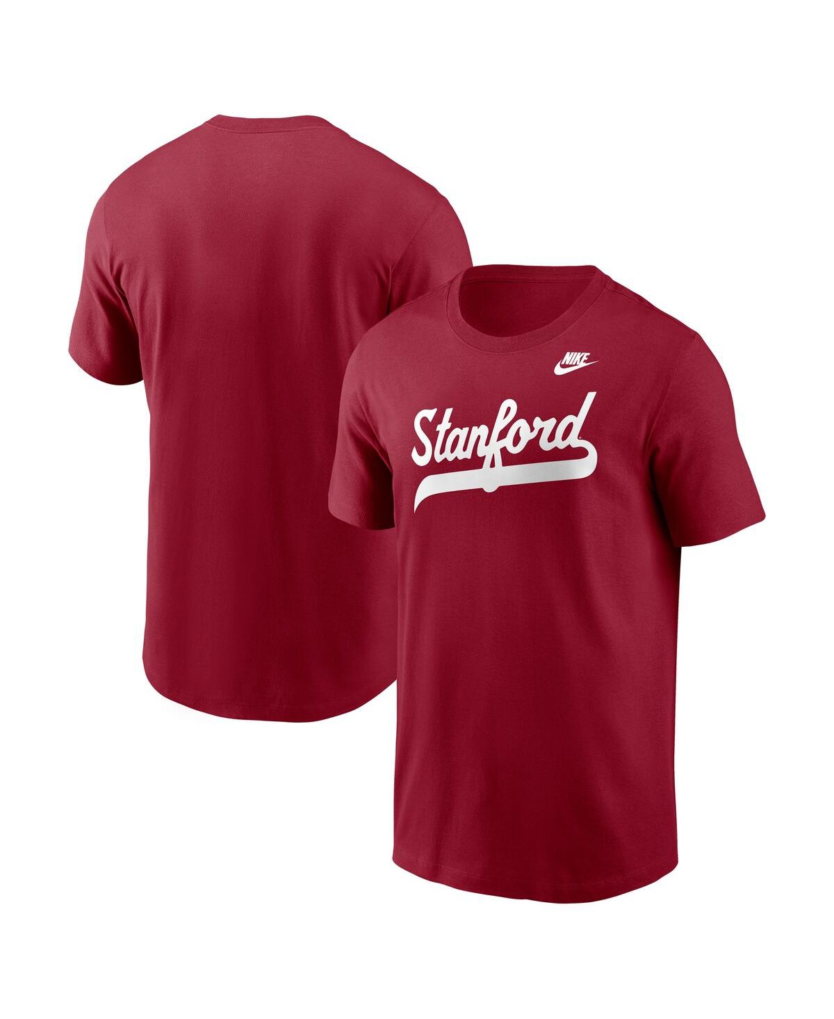 Nike Men's Cardinal Stanford Cardinal Baseball Script Vintage T-shirt In Red
