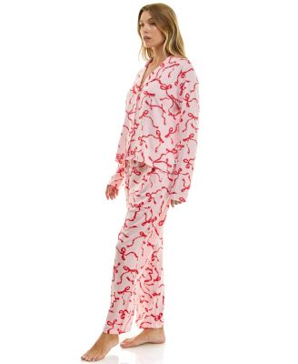 Women's Long Sleeve Top and Bottom 2-Piece Notch Collar Set