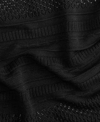 Petite Ruffle Pointelle Sweater