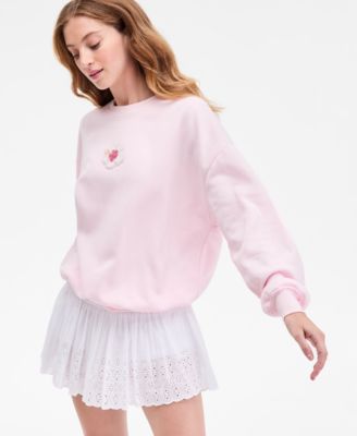 Juniors' Foldover-Waist Eyelet-Embroidered Skort