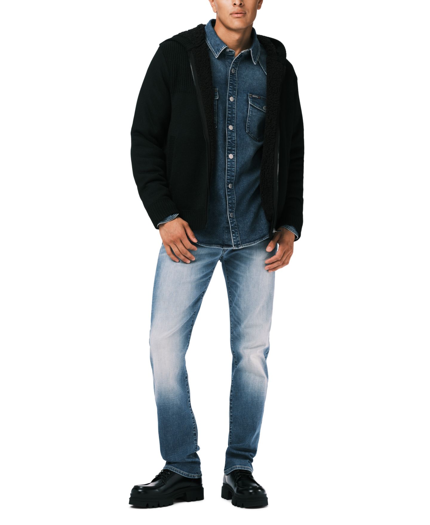 Мужская куртка Buffalo David Bitton Walmick Full-Zip Hooded, цвет: Чёрный — фото 2
