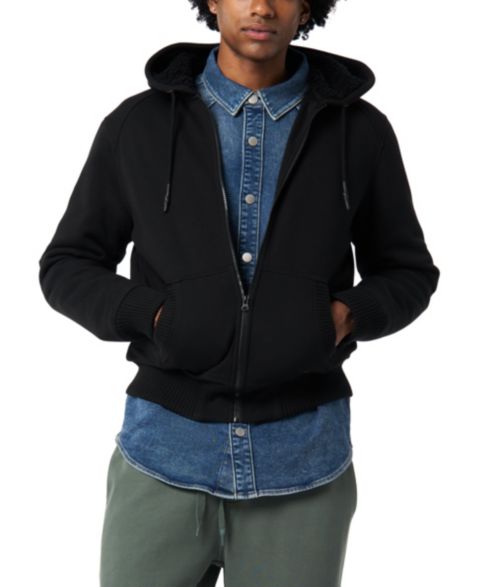 Мужская куртка Buffalo David Bitton Fasox Relaxed Full-Zip Hooded, цвет: Чёрный