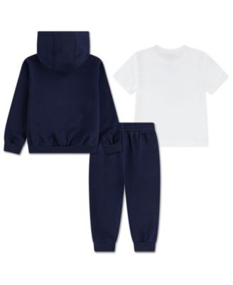 Boys' Toddler 2T-4T Long-Sleeve Hoodie, T-Shirt and Jogger Pants, 3-Piece Set