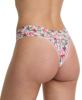 Women's Printed Signature Lace Original Rise Thong Underwear