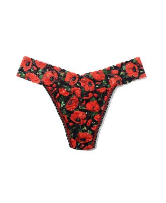 Women's Printed Signature Lace Original Rise Thong Underwear