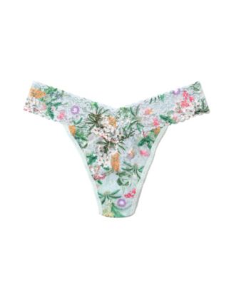 Women's Printed Signature Lace Original Rise Thong Underwear