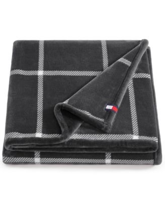 Printed Plush Plaid Throw, 70" x 50"