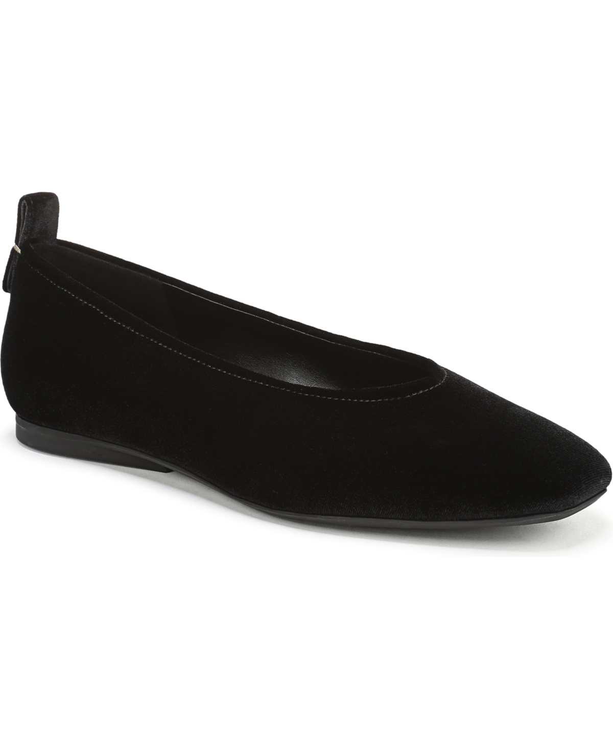 Naturalizer Carla Square Toe Ballet Flats In Black