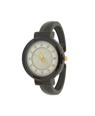 Gunmetal Thin Metal Bangle Watch