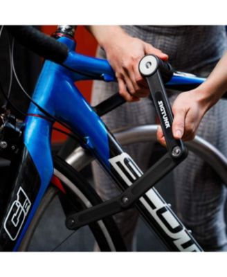 Folding Bike Lock Heavy Duty Hardened Steel with Mounting and Anti Scratch Coating