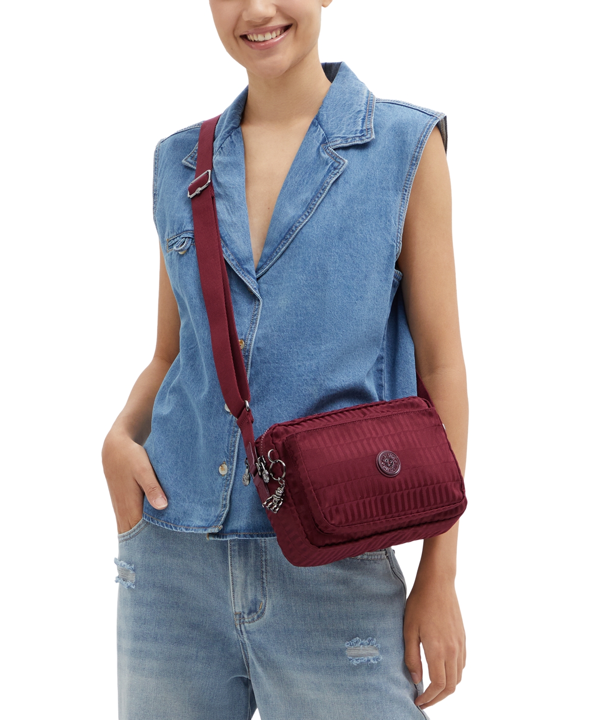 Kipling Abanu Multi Crossbody Bag In Burgundy