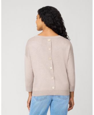 Women's Button Back Rib Knit Sweater