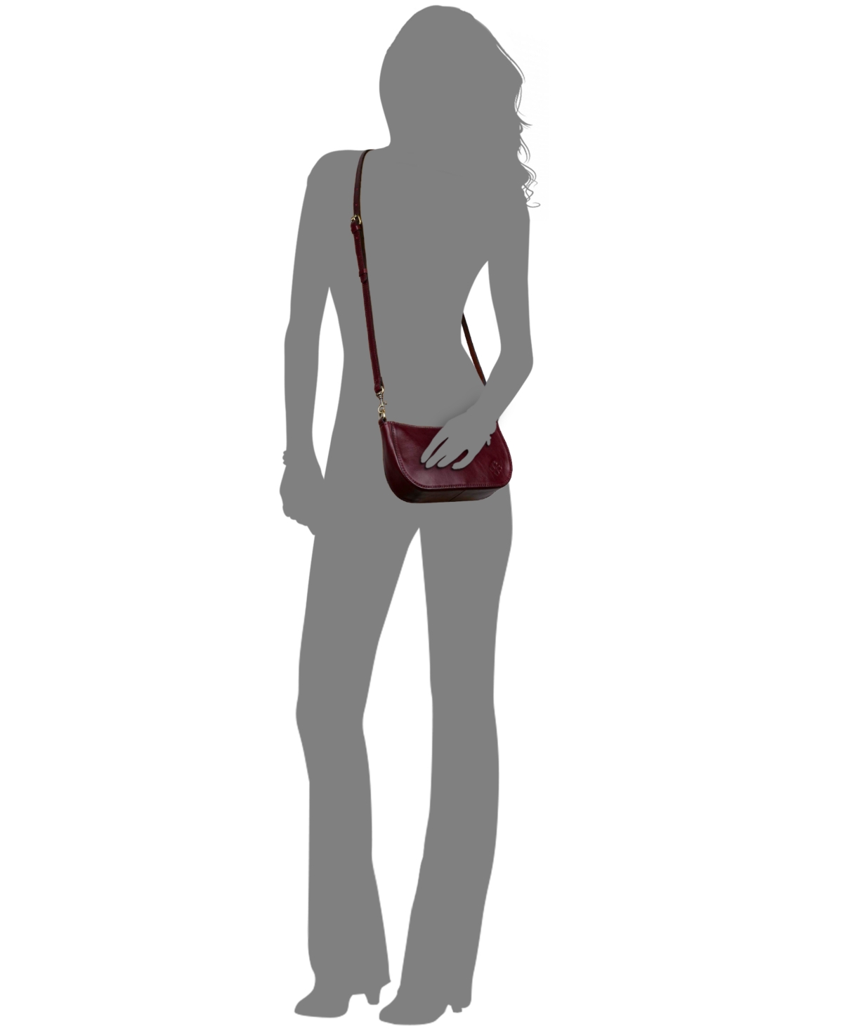 Patricia Nash Women's Sassi Baguette Crossbody Handbag In Burgundy