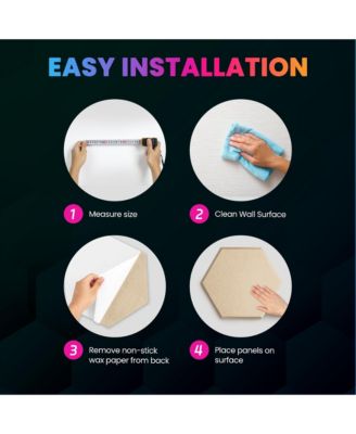 Acoustic Panels 12-Pack Soundproof Wall Panels Sound Absorbing Hexagon Panels