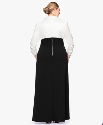 Plus Size Long Sleeve Gown