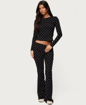 Women's Daliya Polka Dot Long Sleeve Top