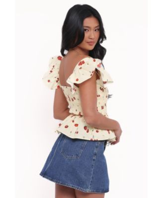 Remira Smocked Ruffle Top