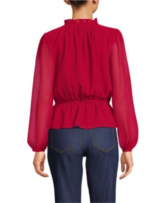 Women's Chiffon Peplum Top