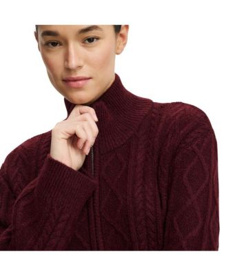 Women's Cable Knit Bomber