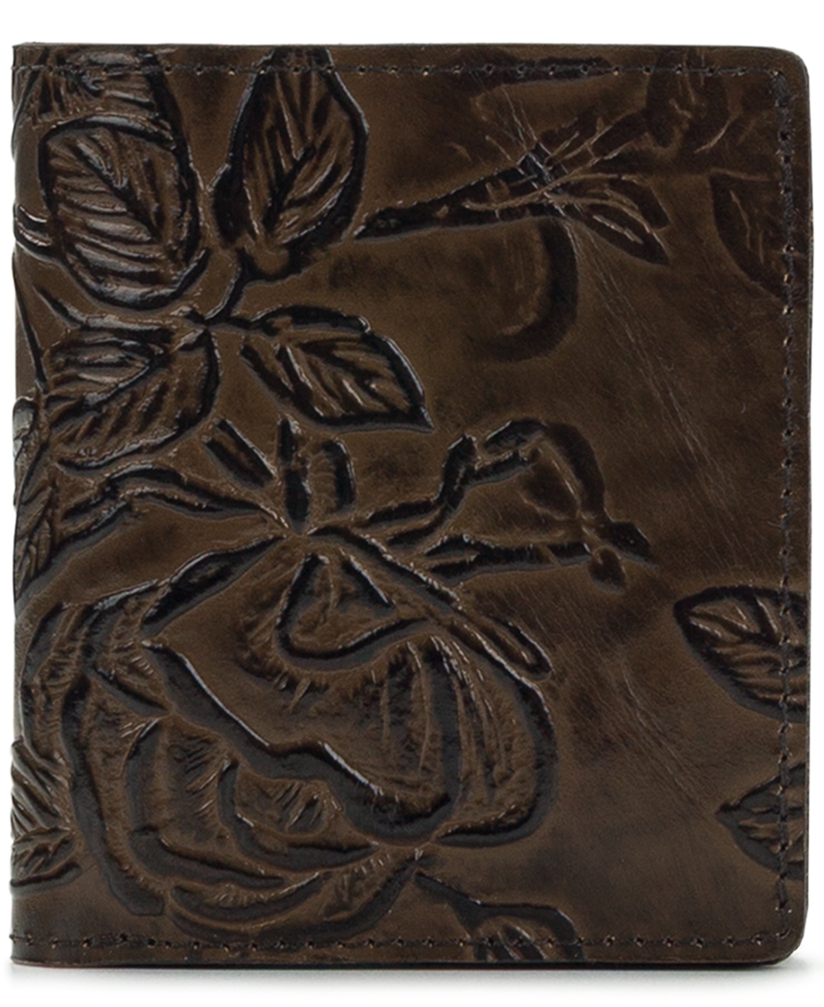 Patricia Nash Linette Bark Leaves Snap Wallet In Brown