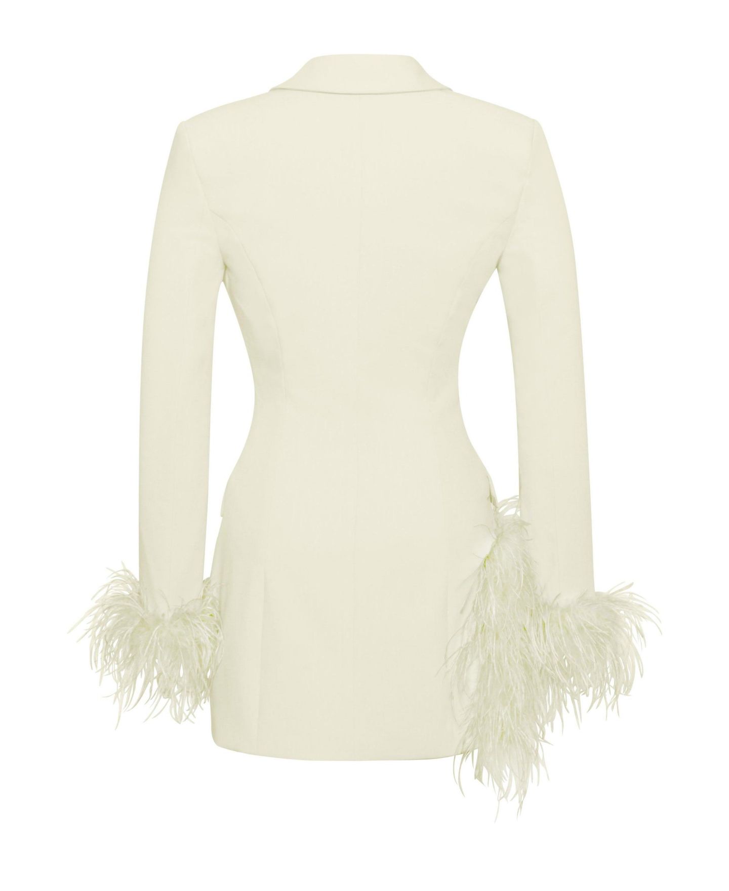 Женское платье Miss Circle Women Madeline Pearl White Feather Trim Blazer, цвет: Белый — фото 6