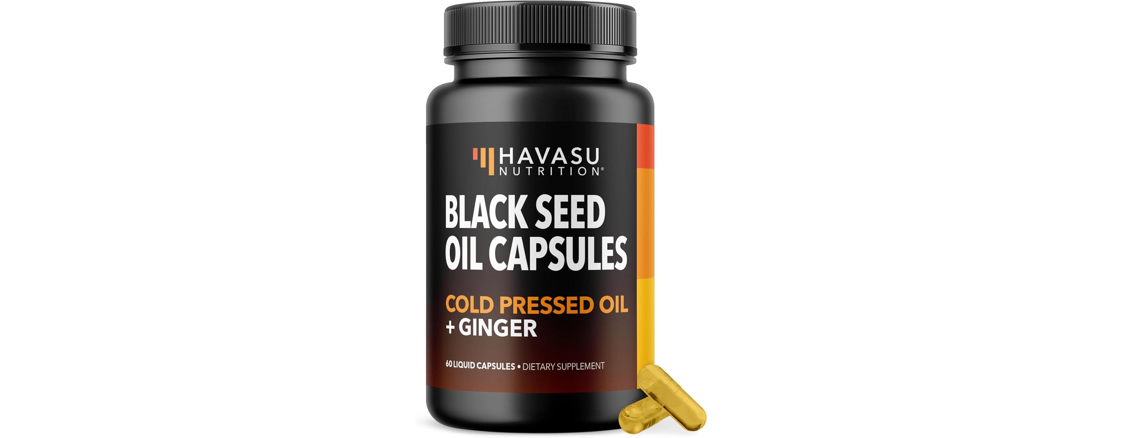 Havasu NutritionBlack Seed Oil + Ginger Liquid Capsules, 60ct