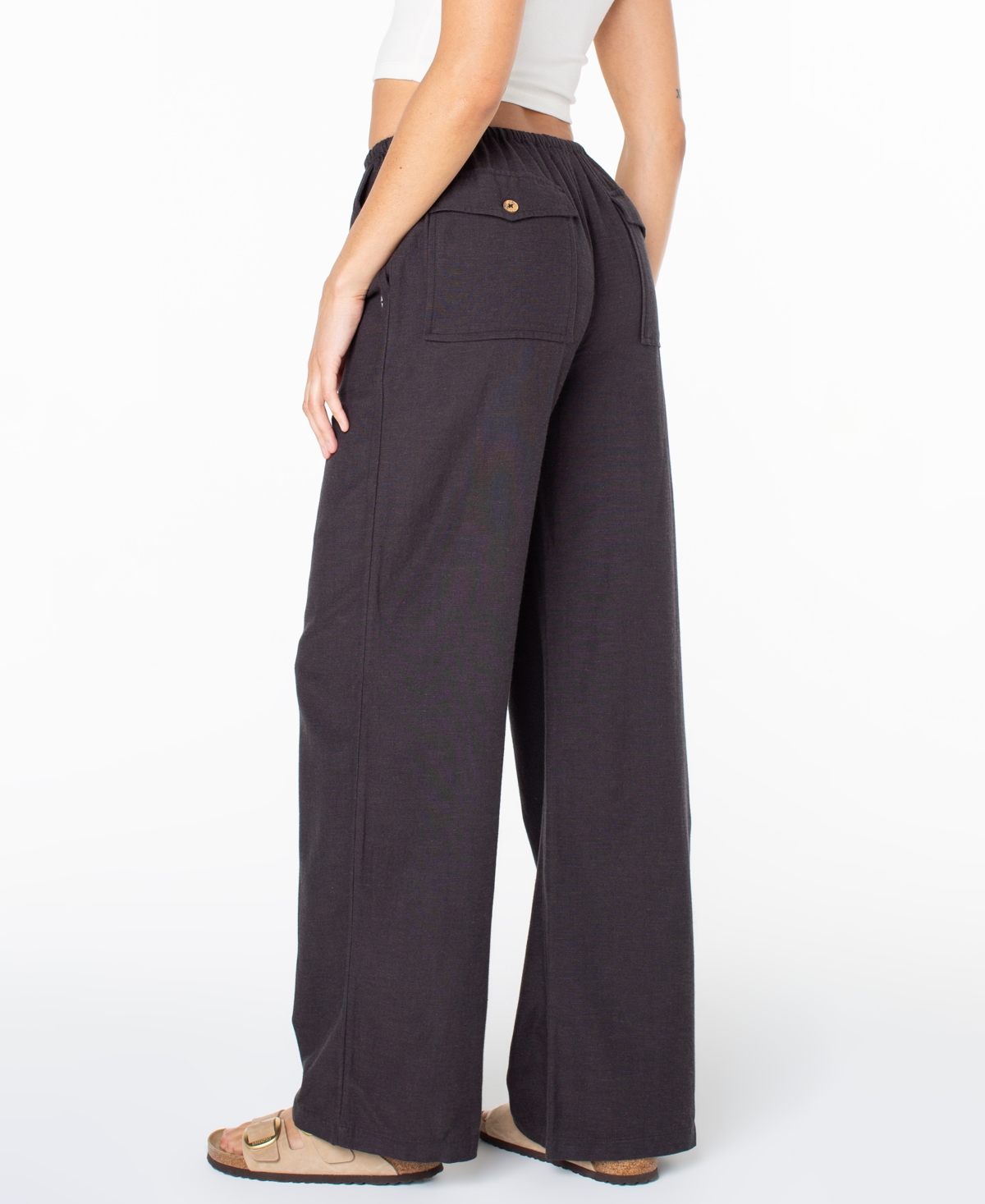 Roxy Women's Iyla Wide Leg Surf Pants In Black