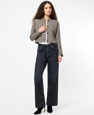 Women's Houndstooth Long Sleeve Jacket