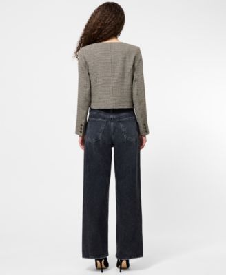 Women's Houndstooth Long Sleeve Jacket