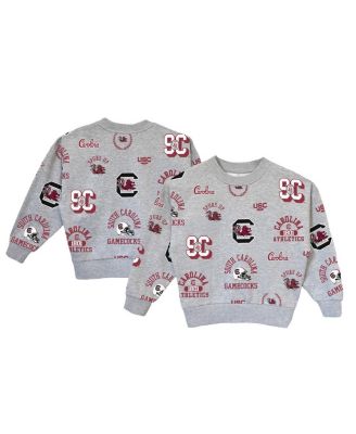 Gameday Couture - Big Girls Gray South Carolina Gamecocks Always On Repeat Pullover Sweatshirt