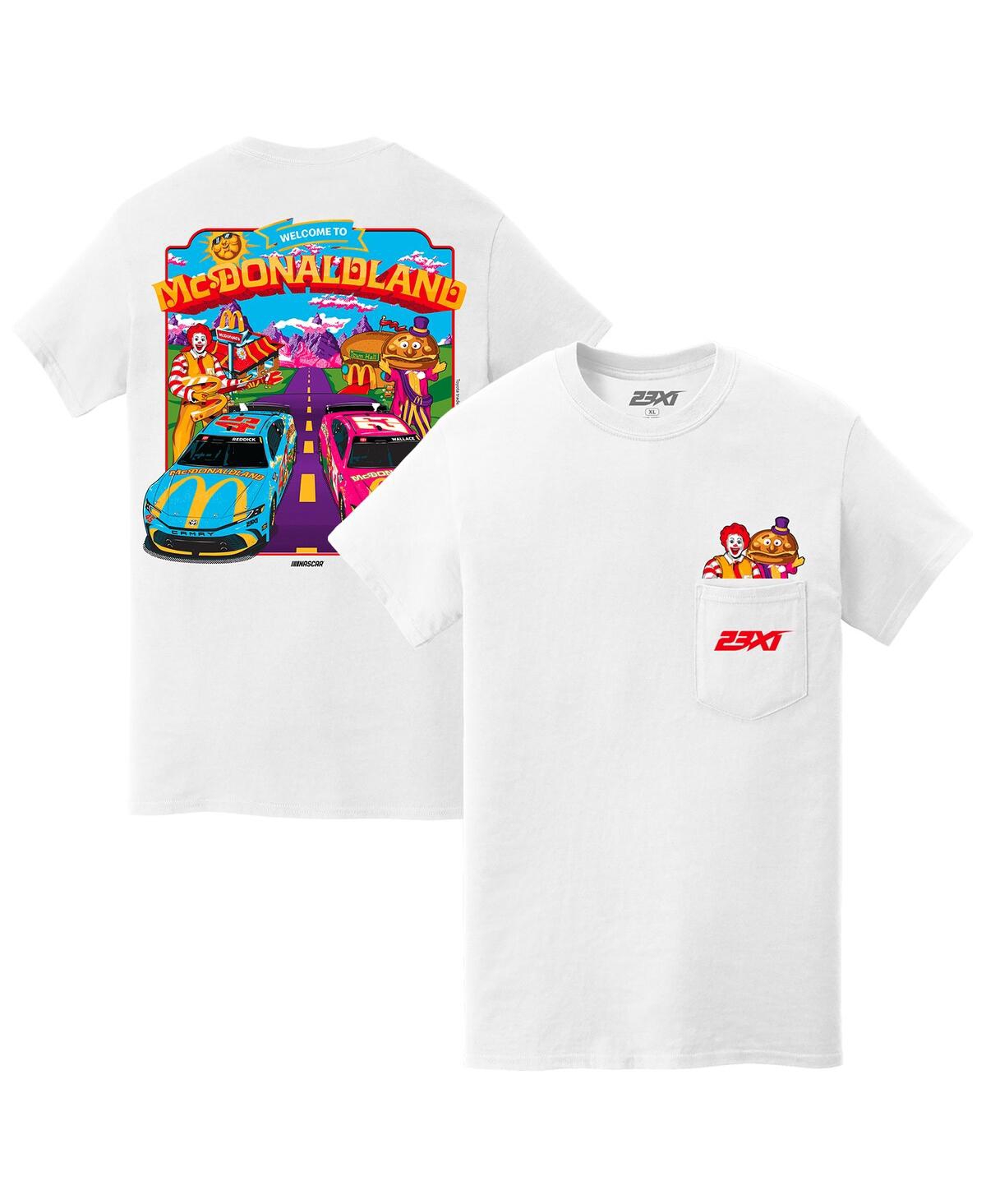 23xi Racing Men's White Mcdonaldland Pocket T-shirt In White
