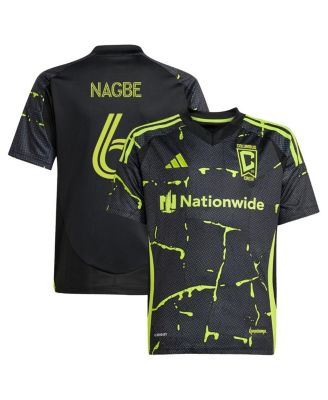 adidas - Big Boys and Girls Darlington Nagbe Black Columbus Crew 2025 The Goosebumps Kit Replica Player Jersey