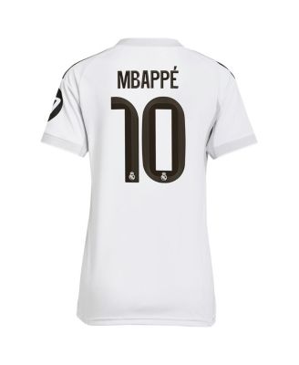 Women's Kylian Mbapp&eacute; White Real Madrid 2025/26 Home Replica Player Jersey