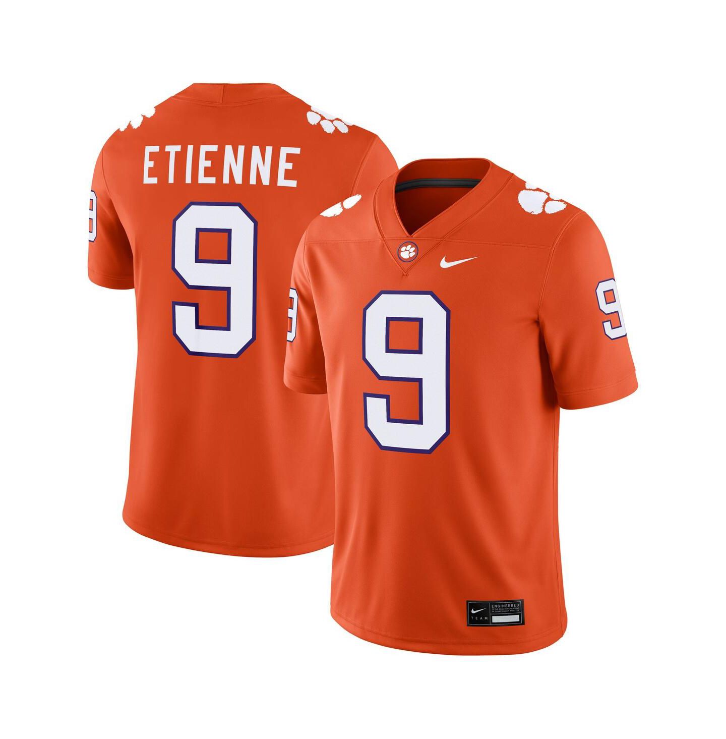Мужской топ Nike Travis Etienne Orange Clemson Tigers Player Game Jersey — фото 1
