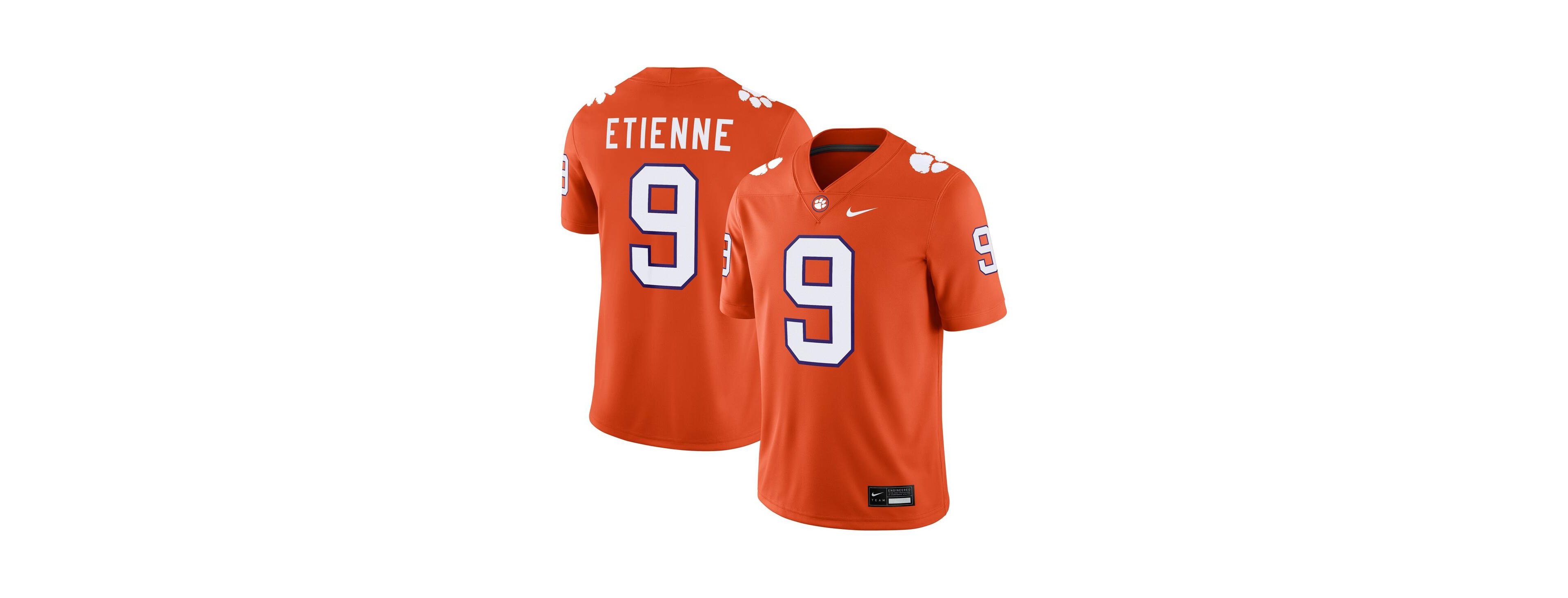 Nike Men's Travis Etienne Orange Clemson Tigers Player Game Jersey
