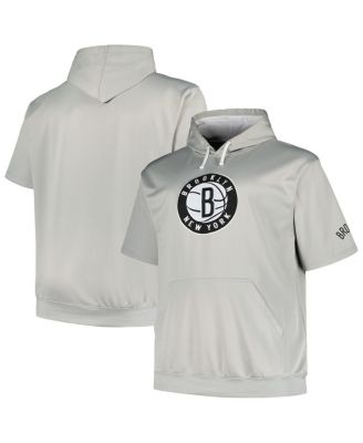 Fanatics - Men's Silver Brooklyn Nets Big Tall Logo Pullover Hoodie