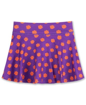 ZooZatz - Big Girls Purple Clemson Tigers All-Over Print Tennis Skort