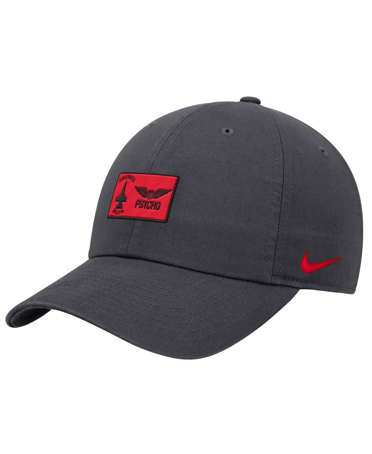 Nike Men's Anthracite Air Force Falcons Colorado Militia Patch Club Adjustable Hat
