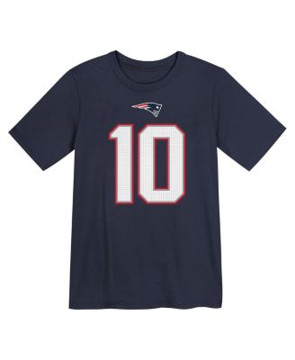 Preschool Drake Maye Navy New England Patriots Player Name Number T-Shirt