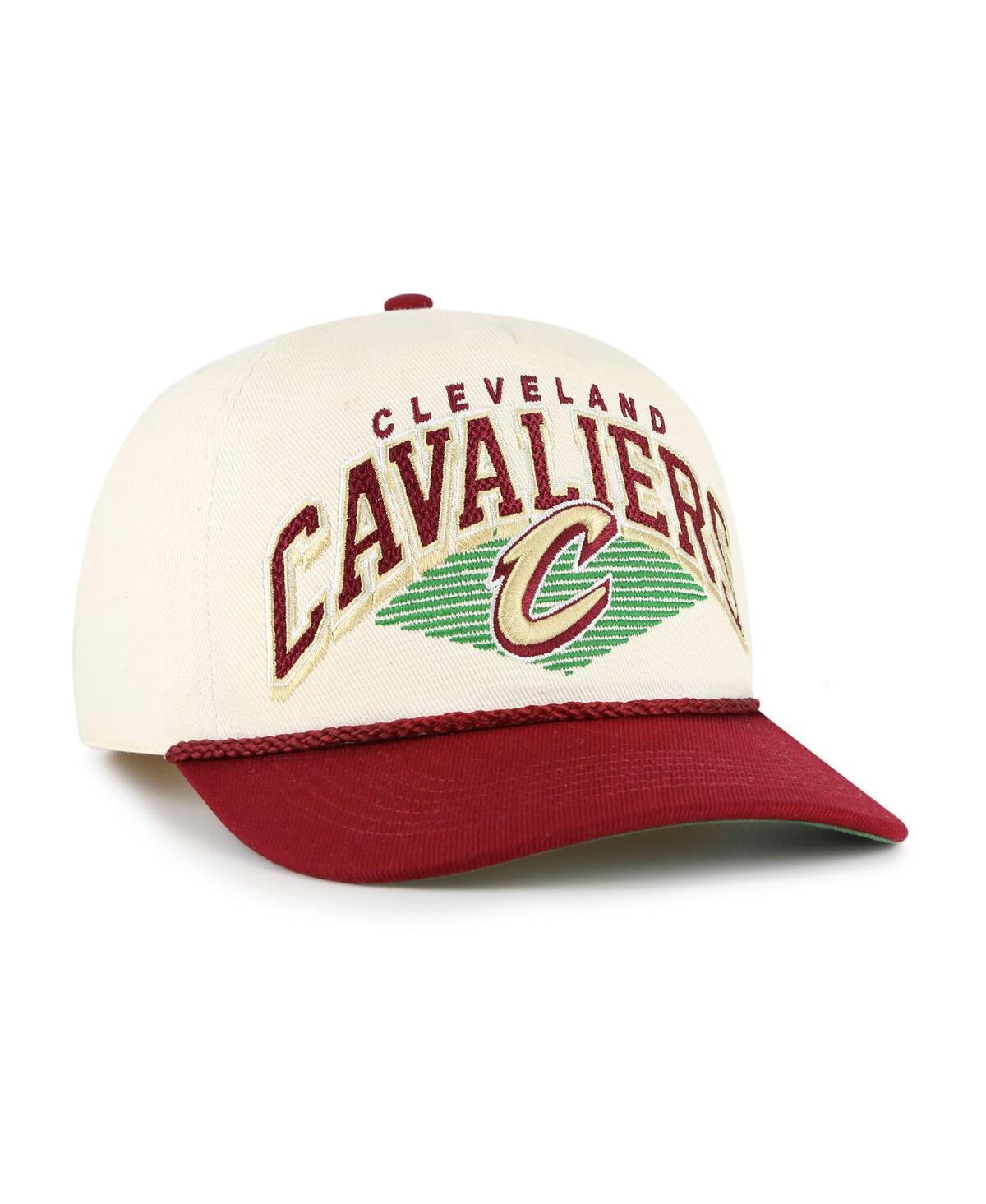 '47 Brand Men's Cream/Wine Cleveland Cavaliers Pomona Two-Tone Rope Hitch Adjustable Hat