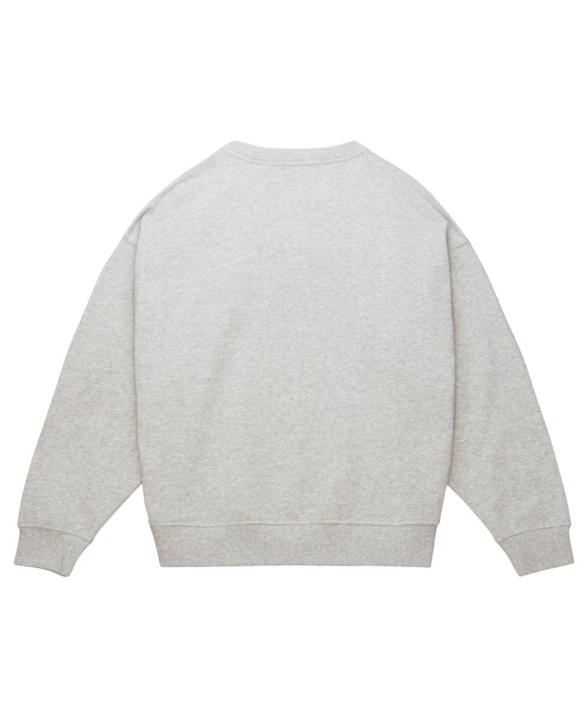 Mitchell & Ness Women's Heather Gray Dallas Stars Hockey Night Sweatshirt In Gray