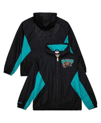 Mitchell & Ness - Men's Black Memphis Grizzlies Playmaker Full-Zip Windbreaker Jacket